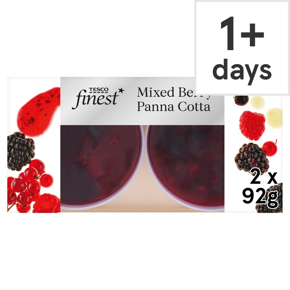 Tesco Finest Mixed Berry Panna Cotta 2 x 92g