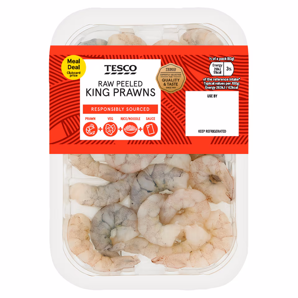 Tesco Raw King Prawns 165g