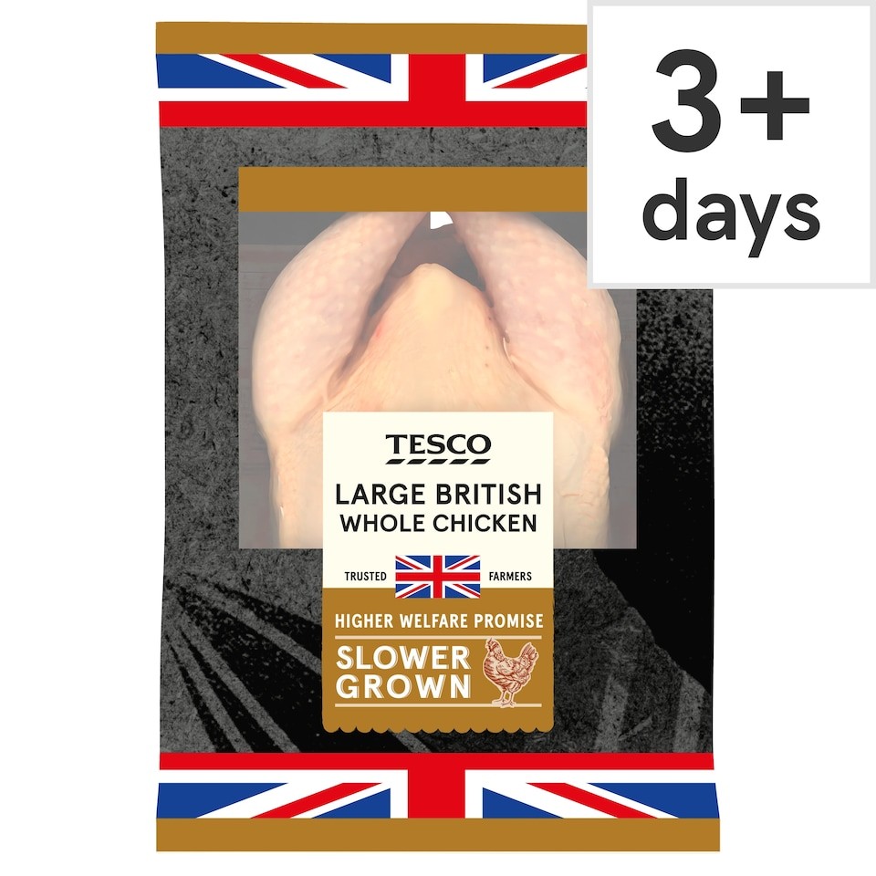 Tesco Slower Grown Large Whole Chicken 1.4kg-1.8kg