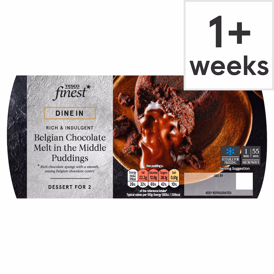 Tesco Finest Dine In Melt in The Middle Chocolate Fondants 310g