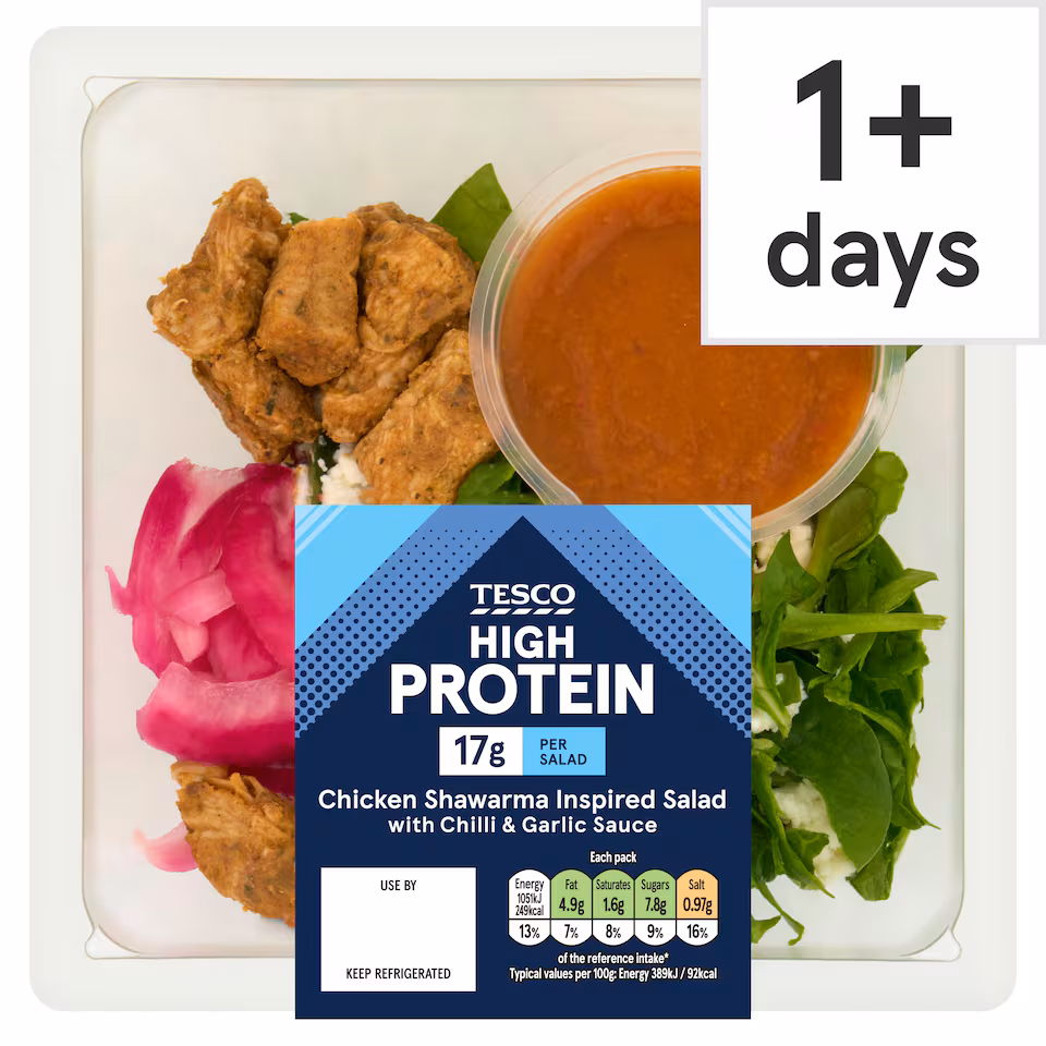 Tesco High Protein Chicken Shawarma Inspired with Chilli & Garlic Sauce 270g