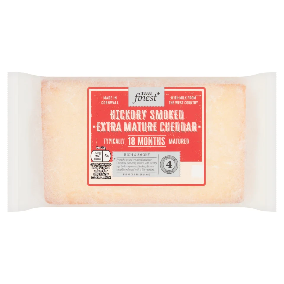 Tesco Finest Hickory Smoked Extra Mature Cheddar Cheese 300g