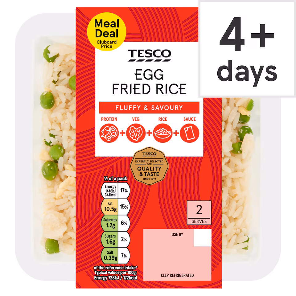 Tesco Egg Fried Rice 400g.
