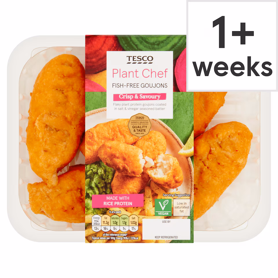 Tesco Plant Chef Fish-Free Goujons 250G
