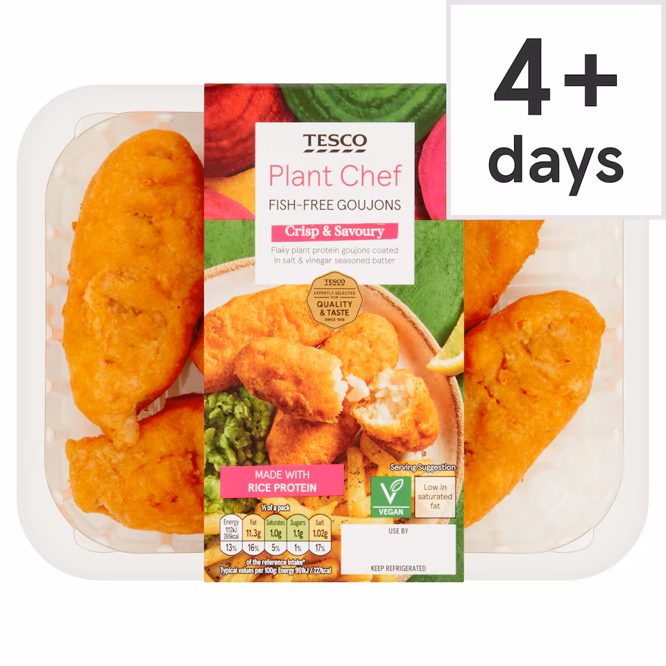 Tesco Plant Chef Fish-Free Goujons 250G