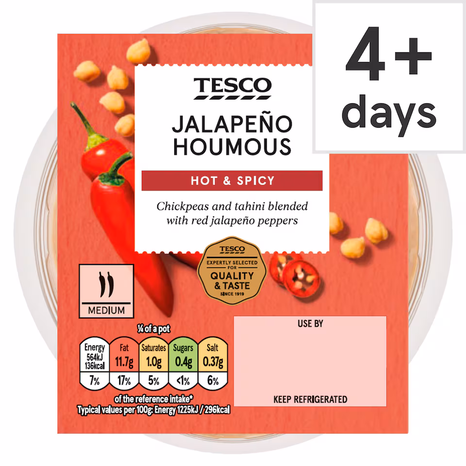 Tesco Jalapeño Houmous 182g