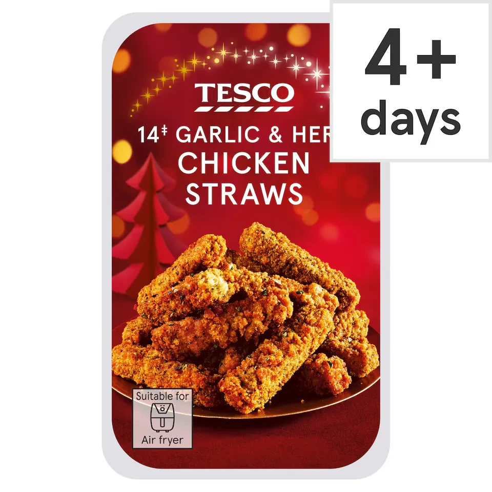 Tesco 14 Garlic and Herb Chicken Straws 161g