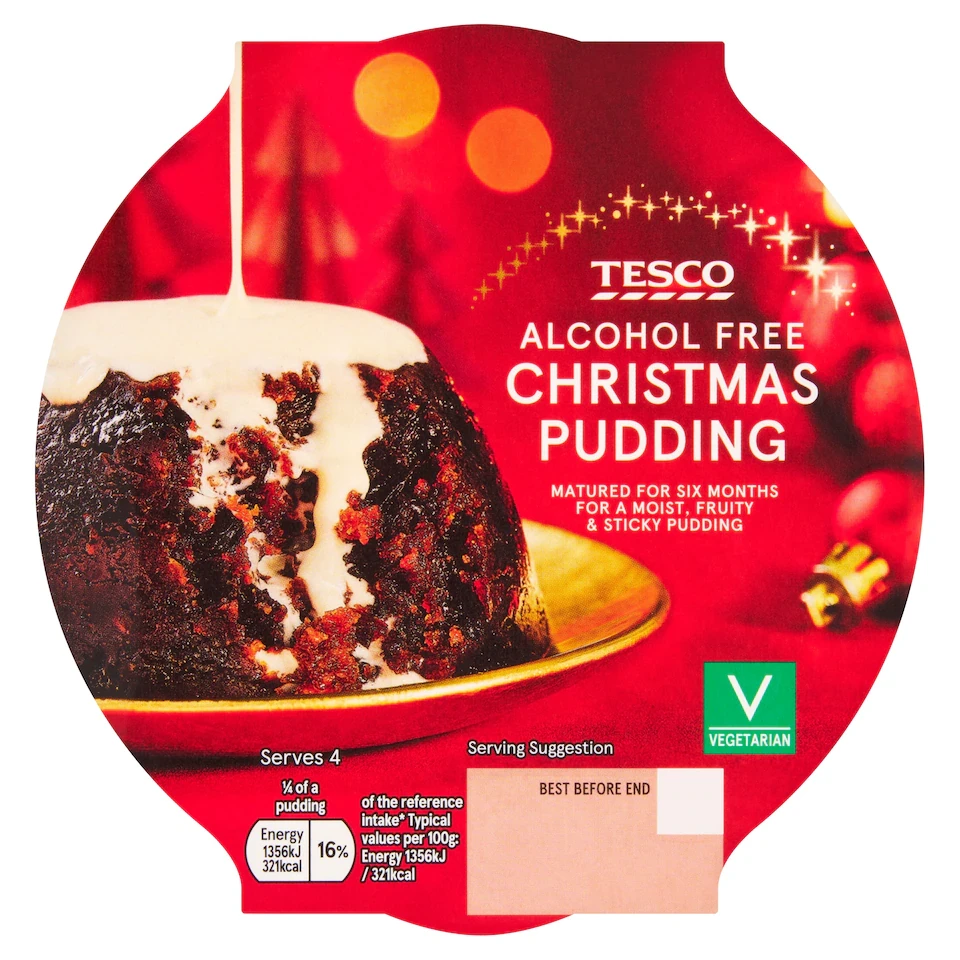 Tesco Alcohol Free Christmas Pudding 400G