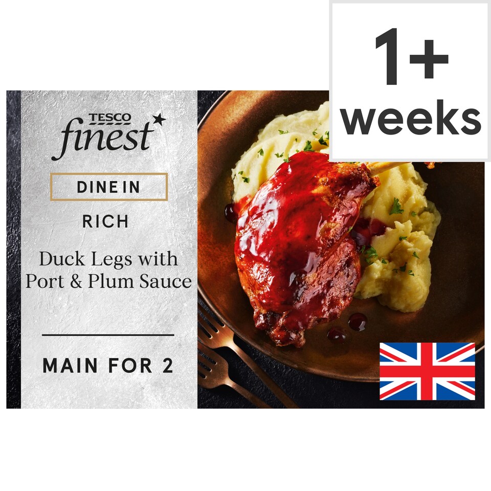Tesco Finest Dine In Duck Legs with Port & Plum Sauce 505g