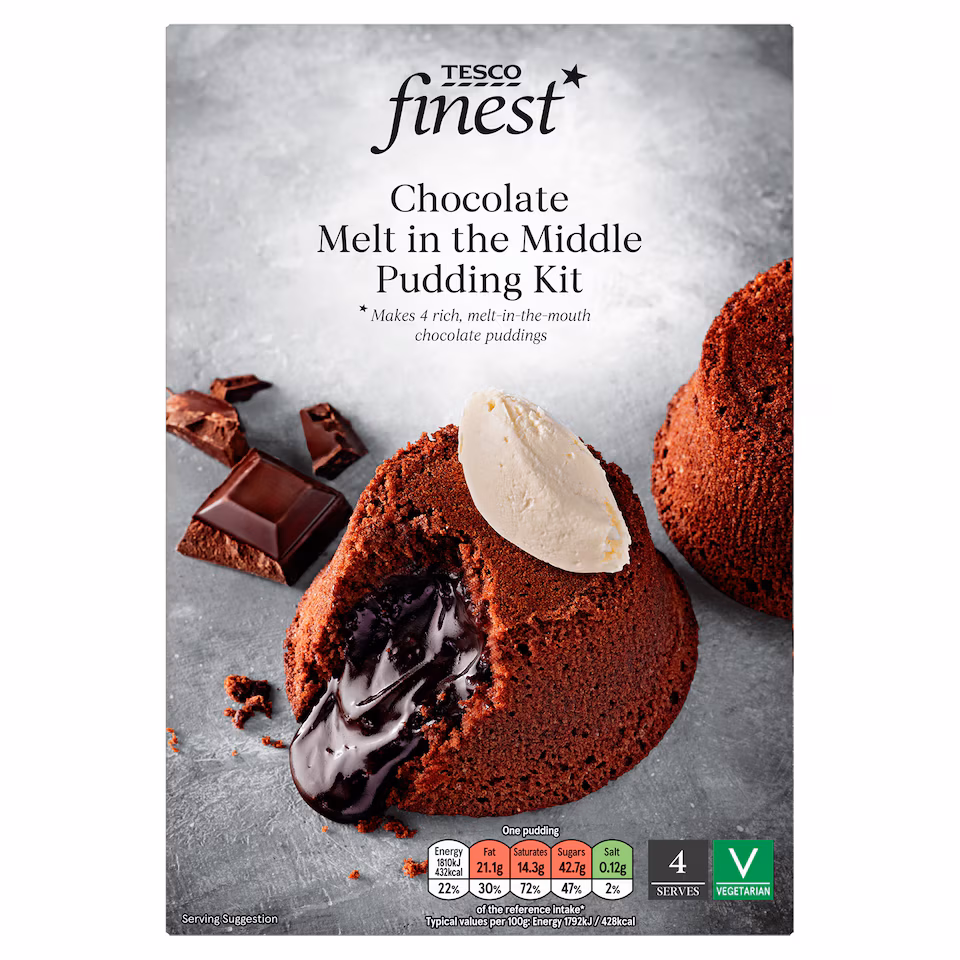 Tesco Finest Chocolate Melt in the Middle Pudding Kit 275g
