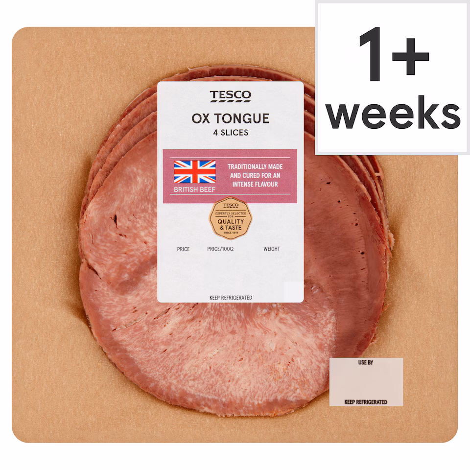 Tesco Deli Ox Tongue 100G