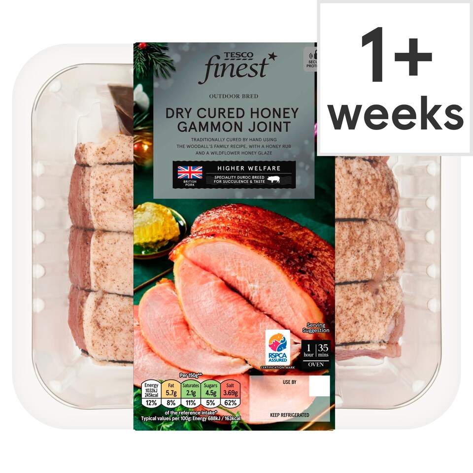 Tesco Finest Dry Cured Honey Gammon Joint 1kg