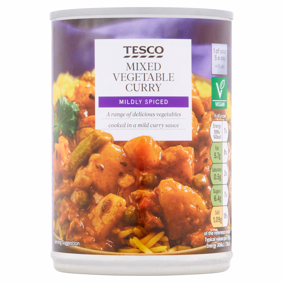 Tesco Mixed Vegetable Curry 392G