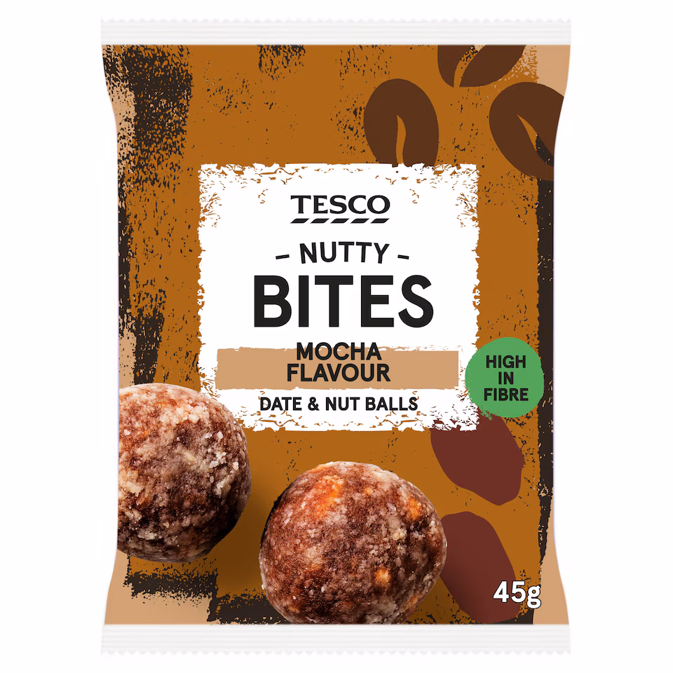Tesco Nutty Bites Mocha Flavour 45G