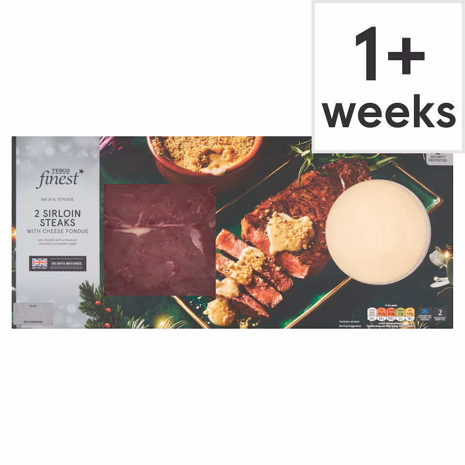 Tesco Finest Sirloin Steak & Cheese Fondue 624G
