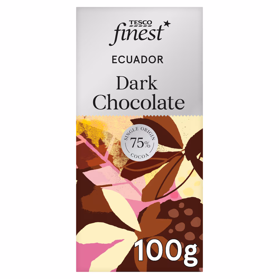 Tesco Finest Ecuador Dark Chocolate 75% 100g
