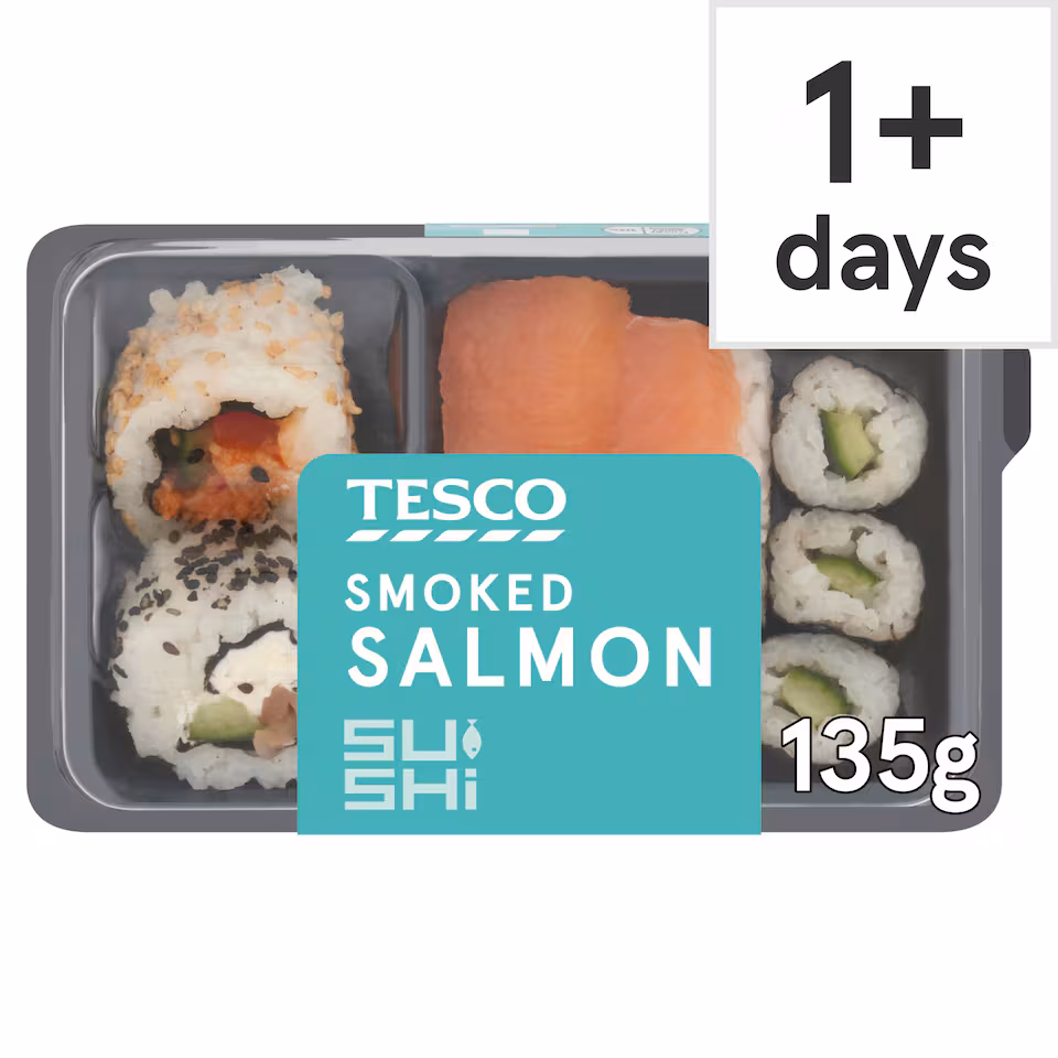 Tesco Smoked Salmon Sushi 135g