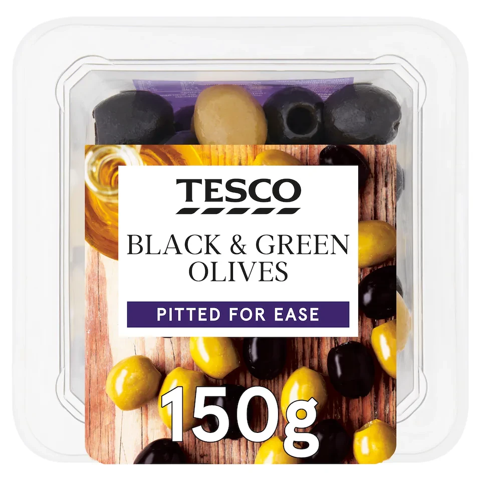 Tesco Black & Green Olives 150g