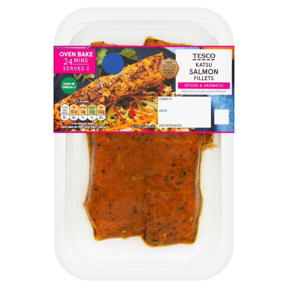 Tesco Katsu Salmon Fillets 230G
