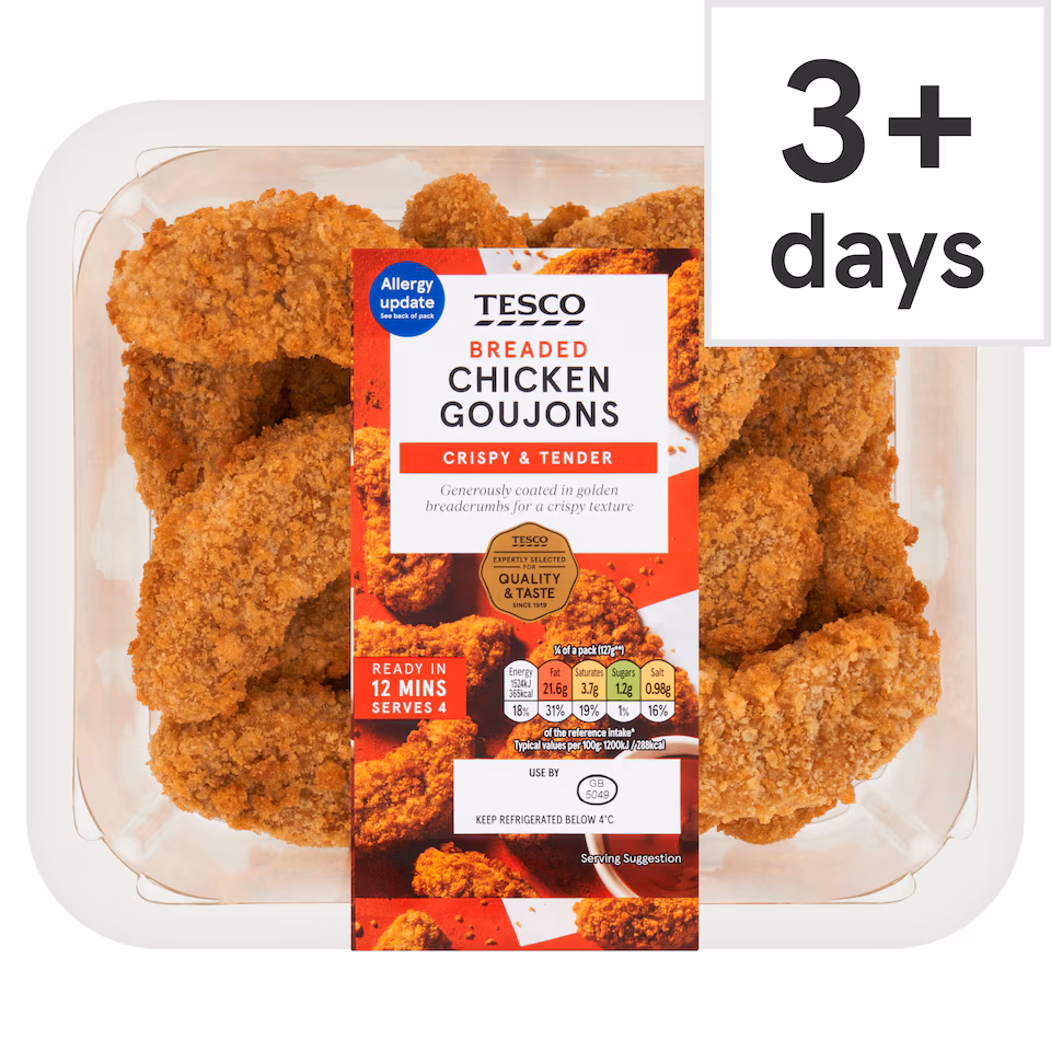 Tesco Breaded Chicken Goujons 540g