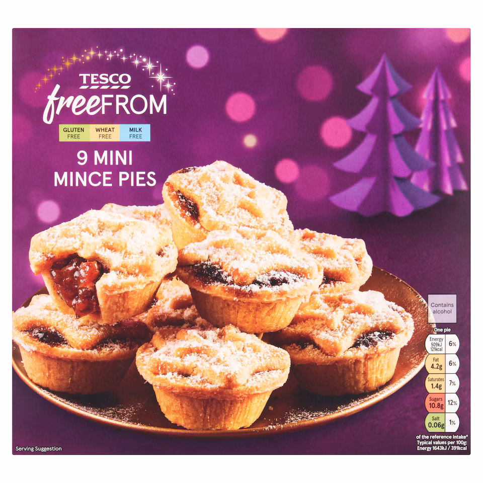 Tesco Free From 9 Mini Mince Pies 275G