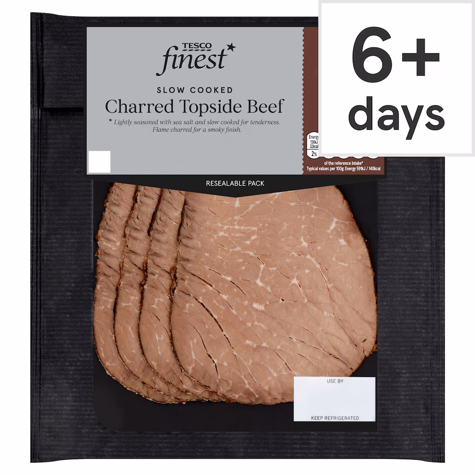 Tesco Finest Topside of Beef - Charred 90g