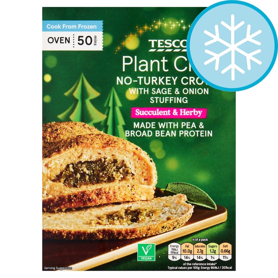 Tesco Plant Chef No-Turkey Crown with Sage & Onion Stuffing 400g