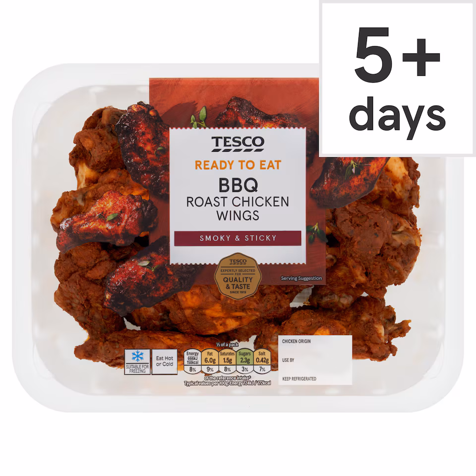 Tesco BBQ Roast Chicken Wings 525g