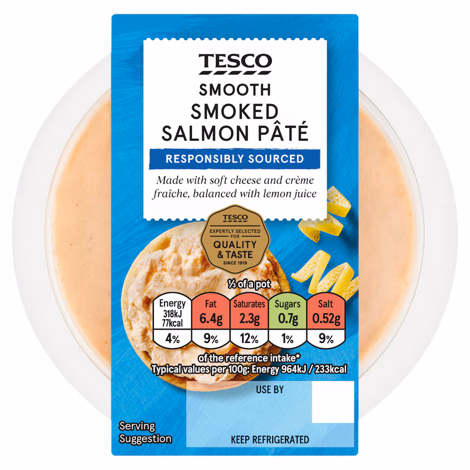 Tesco Smooth Smoked Salmon Pate 100g