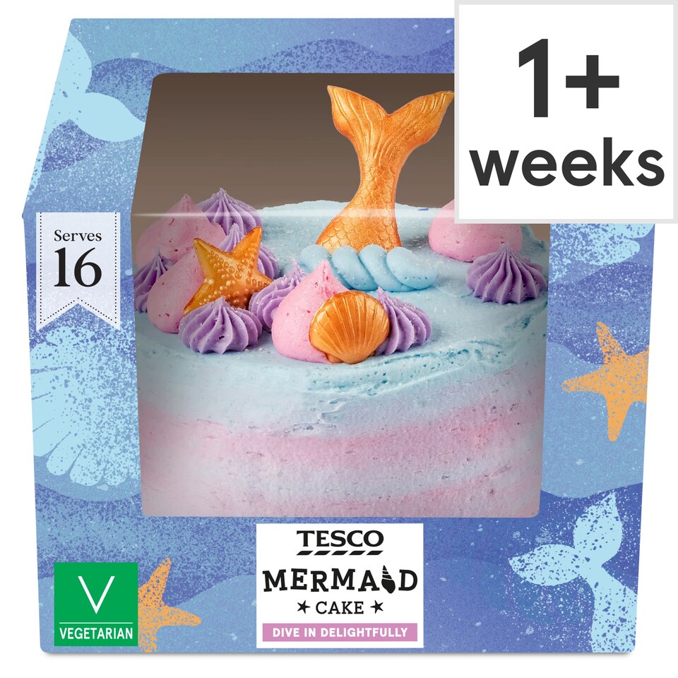Tesco Mermaid Cake Serves 16