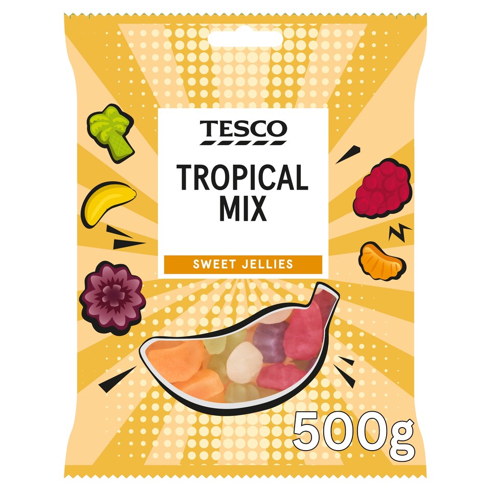 Tesco Tropical Mix Jelly Sweets 500g