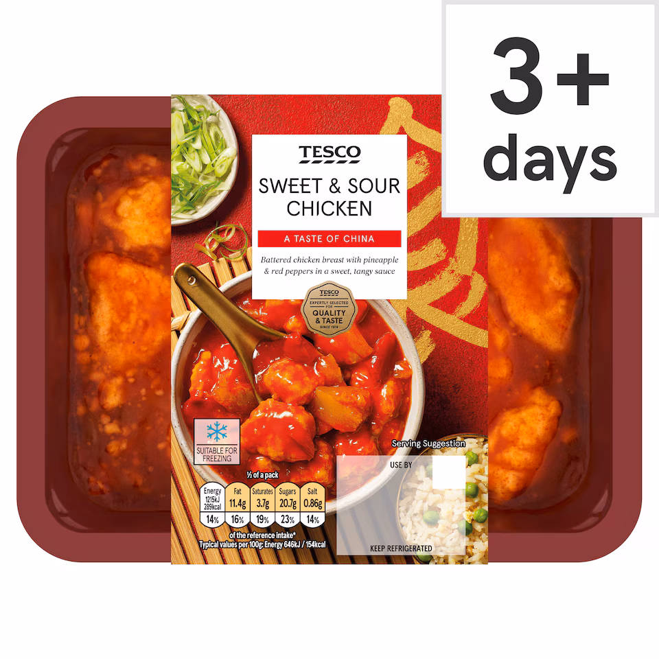Tesco Sweet And Sour Chicken 400G