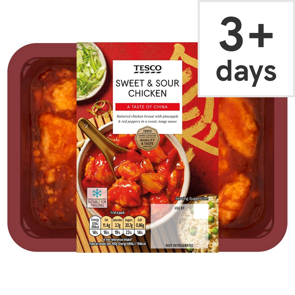Tesco Sweet And Sour Chicken 400G