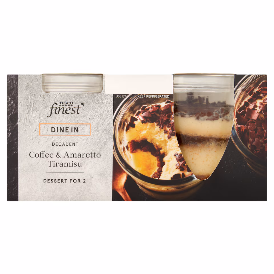 Tesco Finest Coffee & Amaretto Tiramisu 2x85g