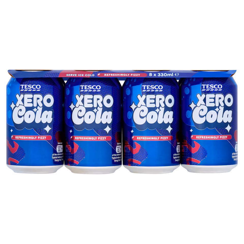 Tesco Xero Cola 8x330ml