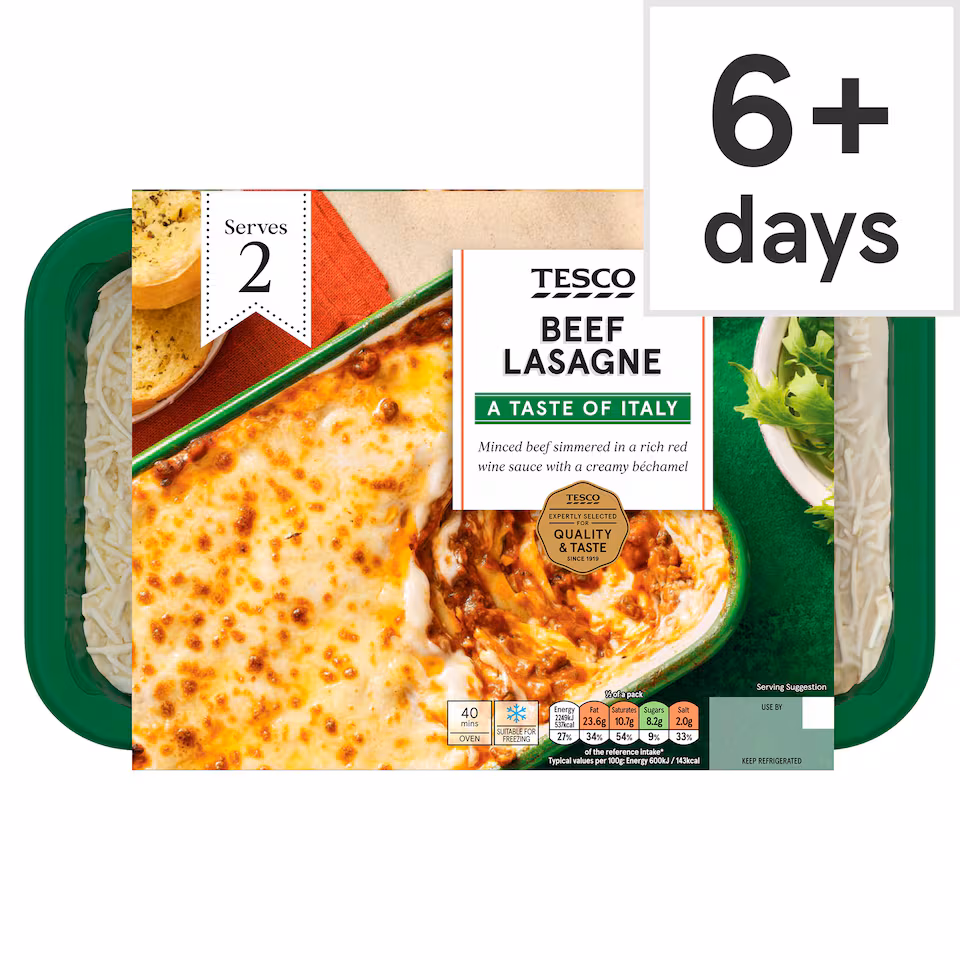 Tesco Beef Lasagne 750G