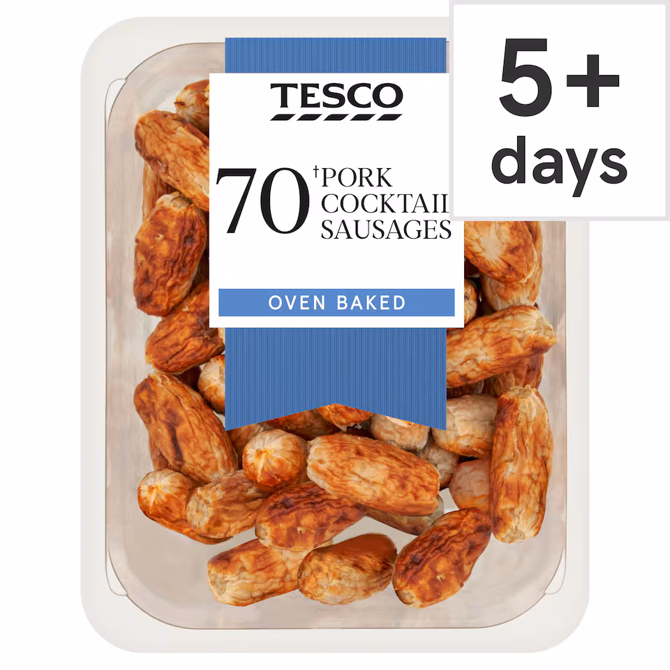 Tesco Pork Cocktail Sausages 70 Pack 560g
