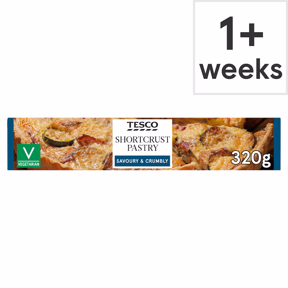 Tesco Ready Rolled Shortcrust Savoury Pastry 320G