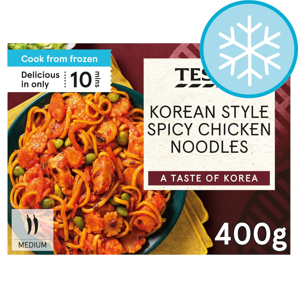 Tesco Korean Style Spicy Chicken Noodles 400g