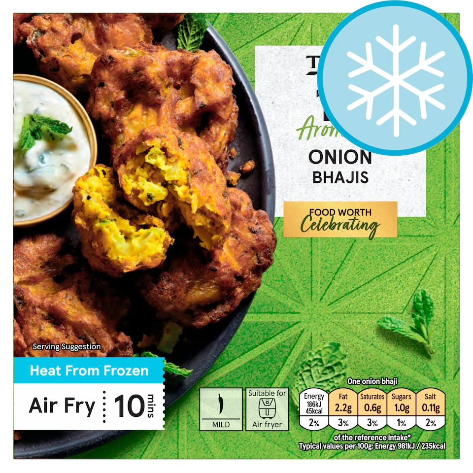 Tesco Onion Bhajis 10 Pack 200g