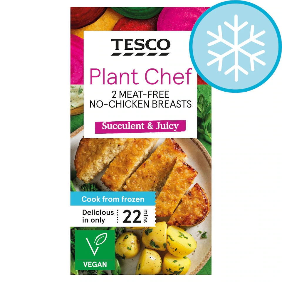 Tesco Plant Chef 2 Meat Free No-Chicken Breasts 180G