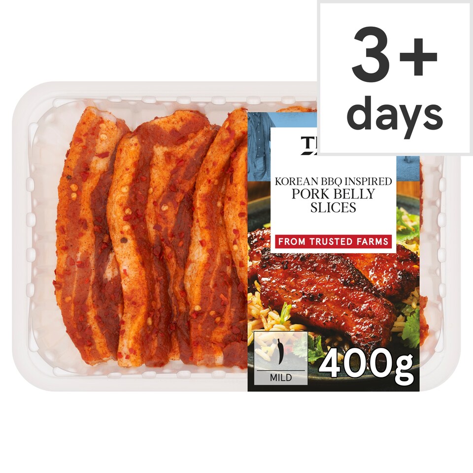 Tesco Korean BBQ Inspired Pork Belly Slices 400g