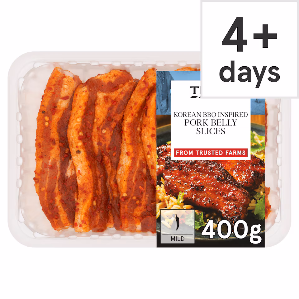 Tesco Korean BBQ Inspired Pork Belly Slices 400g