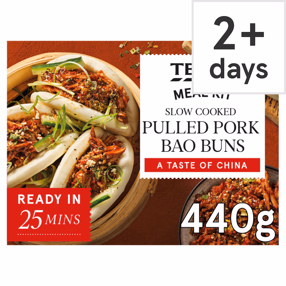 Tesco Meal Kit Slow Cooked Pulled Pork Bao Buns 440g