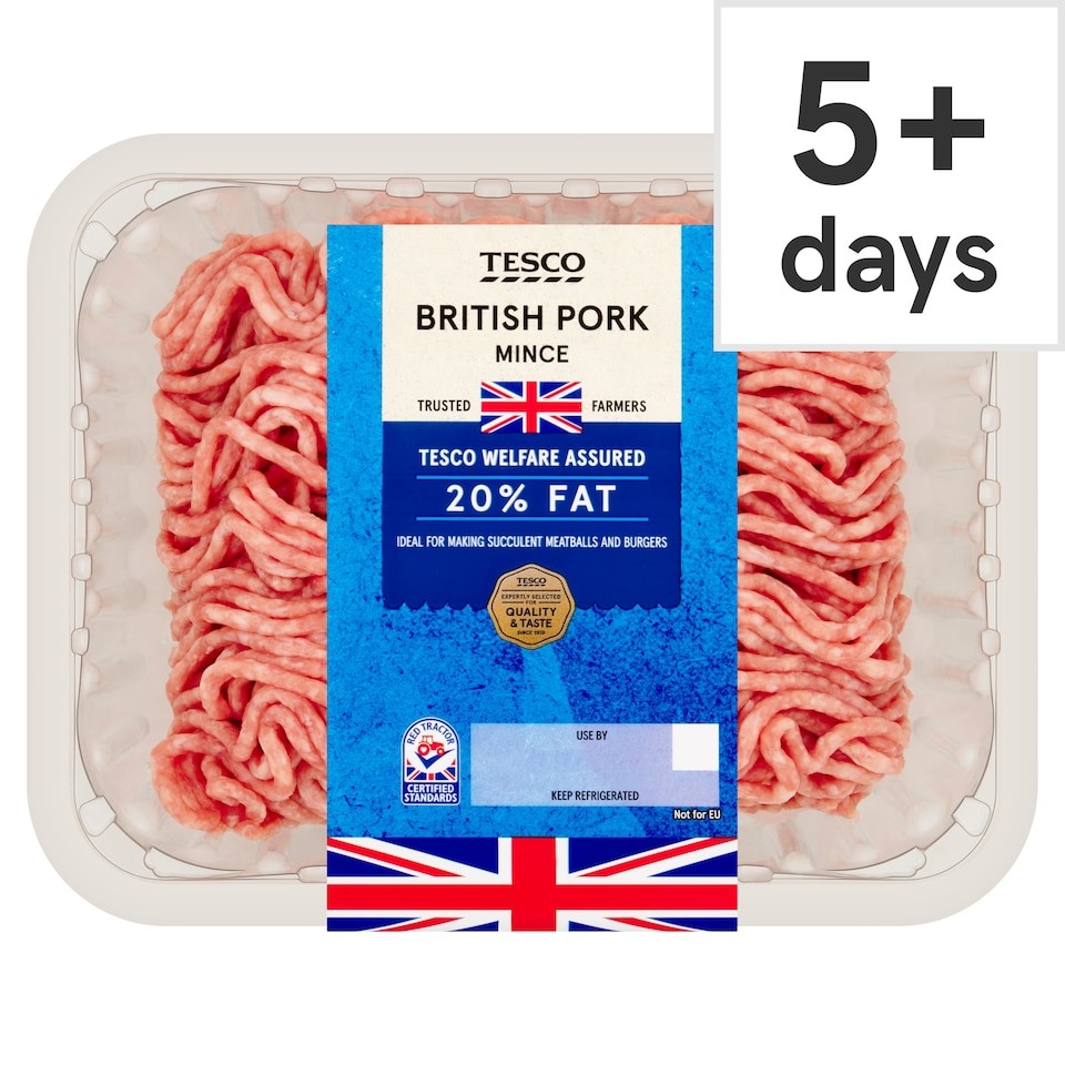 Tesco Pork Mince 20% Fat 500G