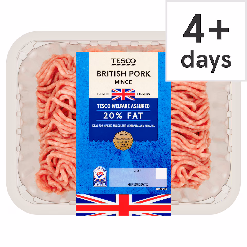Tesco Pork Mince 20% Fat 500G