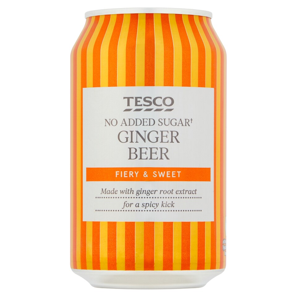Tesco No Added Sugar Ginger Beer 330Ml