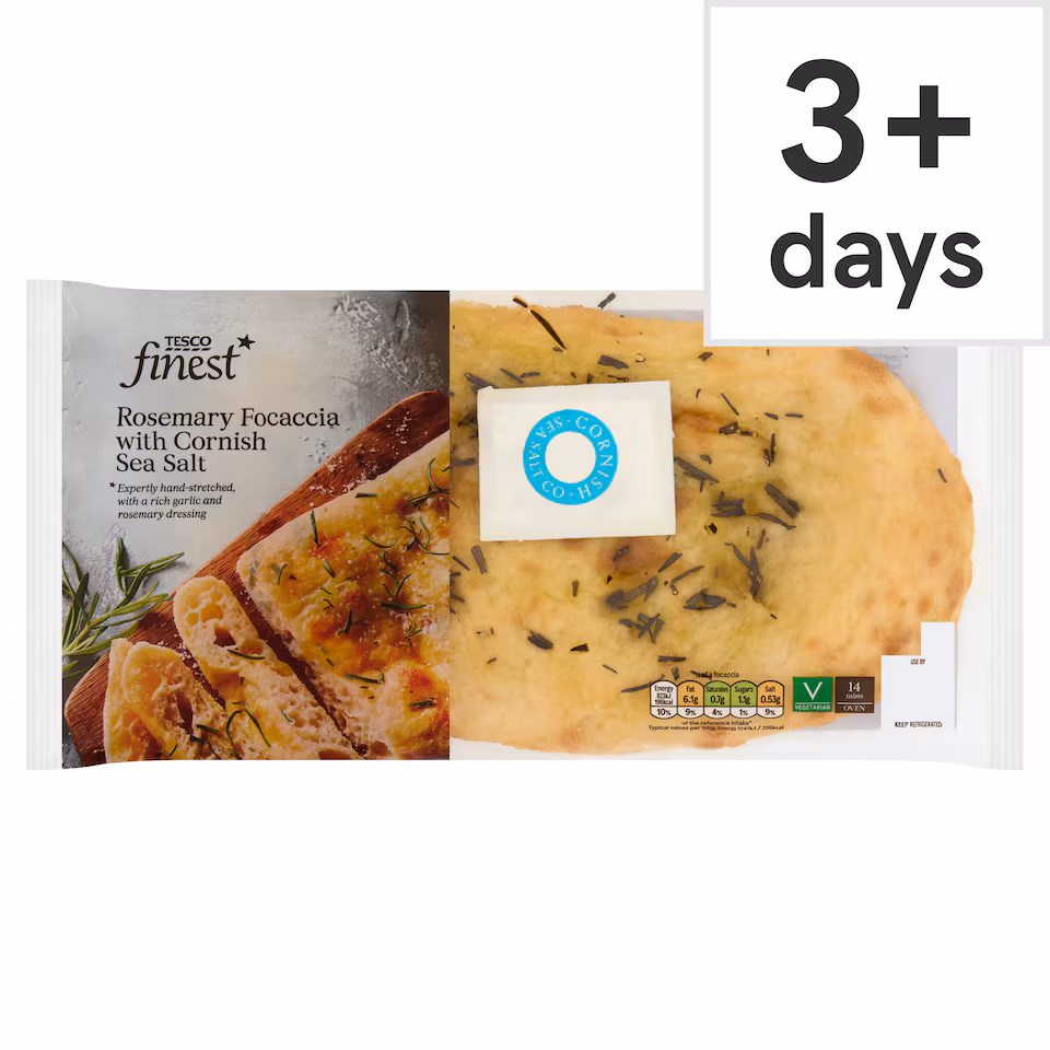 Tesco Finest Rosemary Focaccia with Cornish Sea Salt 280g
