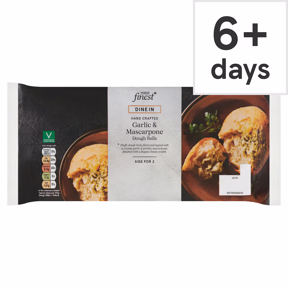 Tesco Finest Garlic & Mascarpone Doughballs 245g