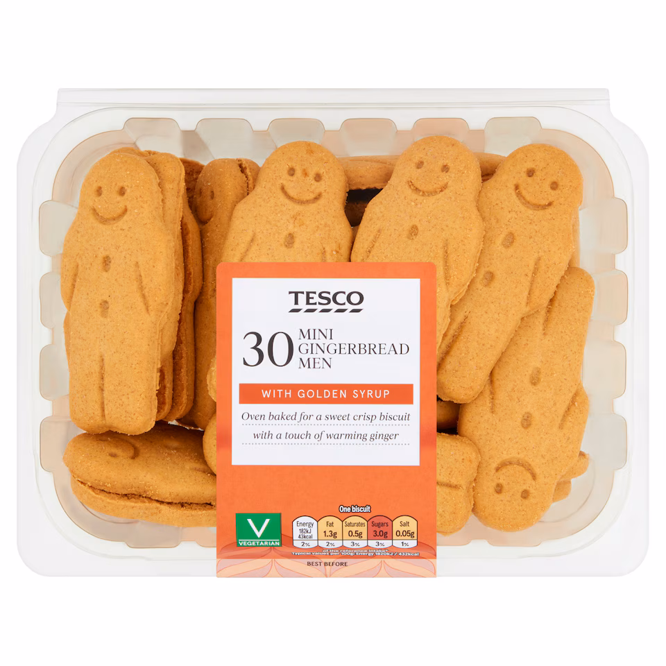 Tesco 30 Mini Gingerbread Men 300G